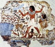 unknow artist Fowling in the Marshes,from the Tomb of Nebamun oil